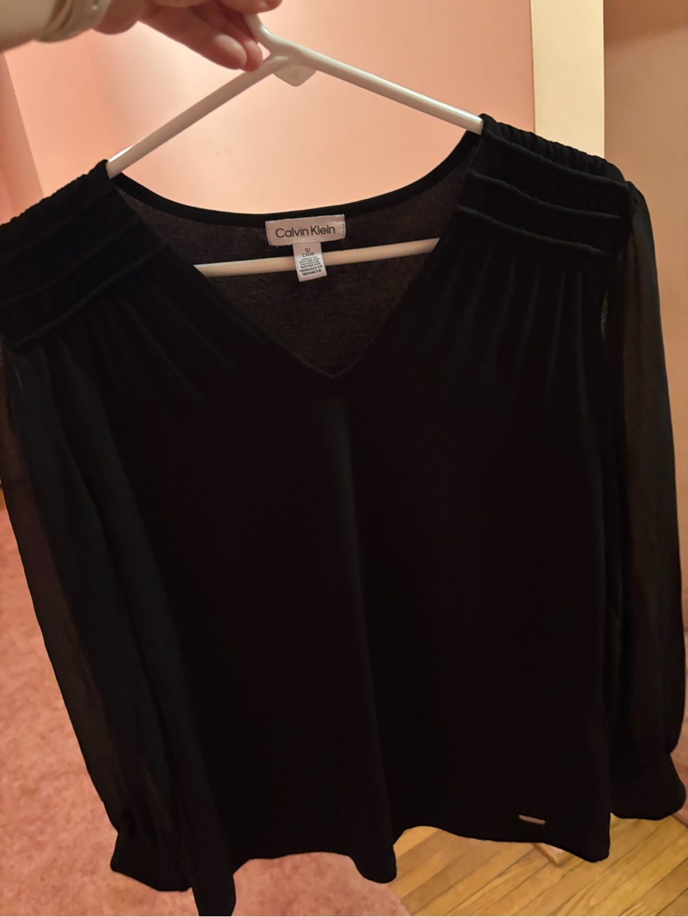 Calvin Klein Black Top with Branded Neck Label